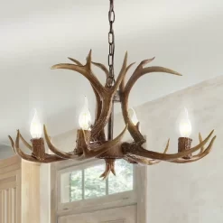 26" LED Adjustable Resin Antler Chandelier - JONATHAN Y -Fashion Home Decor Store GUEST 01327fe8 2ad7 4e0d 8032 1a85480aff2e