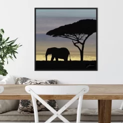22" X 22" Savanna Elephant I By James Burghardt Framed Canvas Wall Art Black - Amanti Art -Fashion Home Decor Store GUEST 013cb73f d004 49e7 ae40 711c1fbb9c97