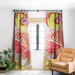 Rosie Brown Swirls 84" X 50" Single Panel Blackout Window Curtain - Deny Designs -Fashion Home Decor Store GUEST 0185723e a204 49e1 8429 65953050d18f
