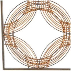 Metal Geometric Quatrefoil Wall Decor With Black Frame Brown - The Novogratz