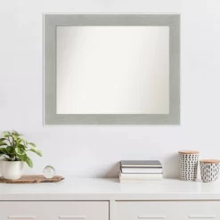 33" X 27" Non-Beveled Glam Linen Gray Wall Mirror - Amanti Art 15 33" X 27" Non-Beveled Glam Linen Gray Wall Mirror - Amanti Art -Fashion Home Decor Store GUEST 0291a95b 60aa 480a 8381 6d6458bb069b
