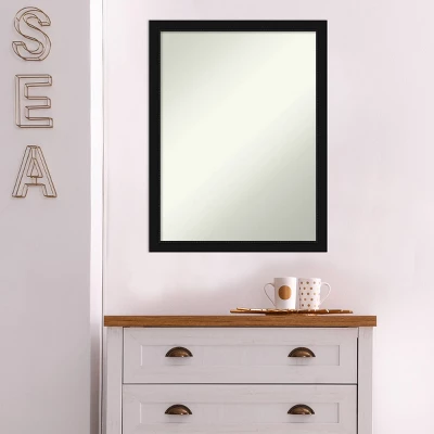 20" X 26" Non-Beveled Avon Black Narrow Wall Mirror - Amanti Art 8 20" X 26" Non-Beveled Avon Black Narrow Wall Mirror - Amanti Art - Image 6