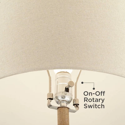 360 Lighting Sandstone Gourd 27" Tall Farmhouse Rustic Modern Coastal Table Lamp Brown Single Beige Shade Living Room Bedroom Bedside Nightstand House 6 360 Lighting Sandstone Gourd 27" Tall Farmhouse Rustic Modern Coastal Table Lamp Brown Single Beige Shade Living Room Bedroom Bedside Nightstand House - Image 4