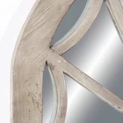 Wood Window Pane Inspired Wall Mirror With Arched Top Cream - Olivia & May -Fashion Home Decor Store GUEST 05c050bd 267f 4c50 9077 8f0752cb3e8e