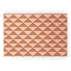 June Journal Triangular Lines In Terracotta Looped Vinyl Welcome Mat - Society6 -Fashion Home Decor Store GUEST 05c2bace 774a 4357 b351 1969b84d2886