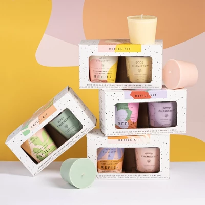 Good Chemistry™ Refillable Glass Candle And Plant-Based Candle Refill Kit Coconut And Chill - 8.3 Oz 6 Good Chemistry™ Refillable Glass Candle And Plant-Based Candle Refill Kit Coconut And Chill - 8.3 Oz - Image 4