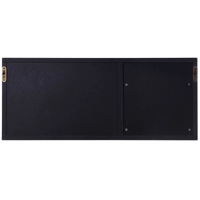 Multi-Functional Wall Memo Board With Chalkboard And File Rack Storage Brown - StyleCraft 3 Multi-Functional Wall Memo Board With Chalkboard And File Rack Storage Brown - StyleCraft
