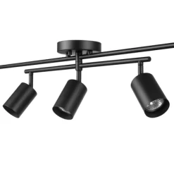 5-Light Matte Black Track Lighting With Center Swivel Bar With Pivoting Shades - Globe Electric 14 5-Light Matte Black Track Lighting With Center Swivel Bar With Pivoting Shades - Globe Electric -Fashion Home Decor Store GUEST 0810baf8 f920 4e6c af85 c3500931a2aa