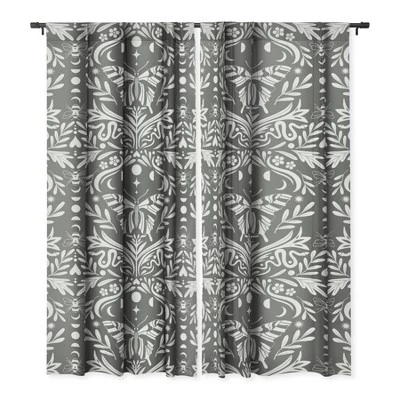 Emanuela Carratoni Ultimate Gray Damask 64" X 50" Single Panel Room Darkening Window Curtain - Deny Designs 4 Emanuela Carratoni Ultimate Gray Damask 64" X 50" Single Panel Room Darkening Window Curtain - Deny Designs - Image 2