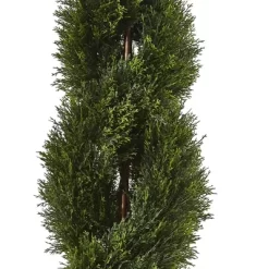 Double Pond Cypress 4'H Spiral Topiary UV Resistant With 1036 Leaves (Indoor/Outdoor) - Nearly Natural