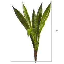 Nearly Natural 20-in Sansevieria Artificial Plant (Set Of 6)