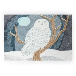 Sewzinski Snowy Owl At Night Welcome Mat - Society6 -Fashion Home Decor Store GUEST 091506f7 cae4 4d5d 9dce d716981091b2