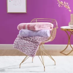 50"x60" Betseys Leopard Reversible Throw Blanket Purple - Betseyville -Fashion Home Decor Store GUEST 09cfa823 d245 4857 ab7a b927dc4dbfca