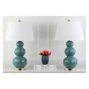 (Set Of 2) 28" Pamela Triple Gourd Ceramic Lamp Marine Blue (Includes CFL Light Bulb) - Safavieh 2 (Set Of 2) 28" Pamela Triple Gourd Ceramic Lamp Marine Blue (Includes CFL Light Bulb) - Safavieh -Fashion Home Decor Store GUEST 0a0dd753 6b29 4a06 ad04 0e1804a24753