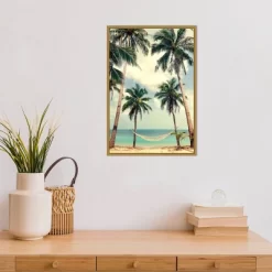16" X 23" Palm Sky 3 By Design Fabrikken Framed Canvas Wall Art - Amanti Art -Fashion Home Decor Store GUEST 0a420a54 ae6c 4564 873c f20a78e5f7c7