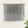 30"x40" Boho Macrame Leaf Cotton Kitchen Curtain Valance - Lush Décor