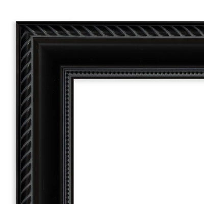 40" X 28" Non-Beveled Corded Black Wall Mirror - Amanti Art 4 40" X 28" Non-Beveled Corded Black Wall Mirror - Amanti Art - Image 2