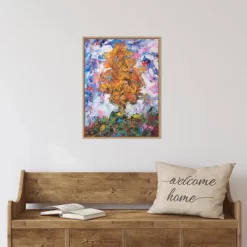 18" X 24" Tree II By Joseph Marshal Foster Framed Canvas Wall Art Orange - Amanti Art -Fashion Home Decor Store GUEST 0e15109e 6763 4b0a a44d da60894b0602