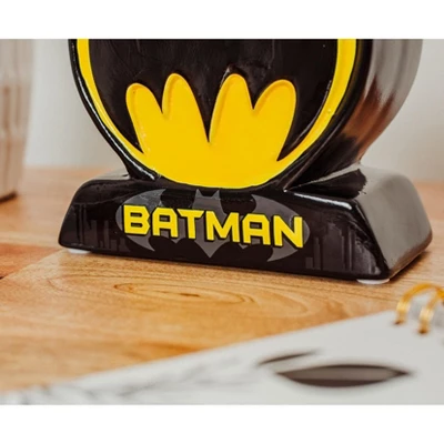 Batman Bat Logo 9x5 Inch Ceramic Planter W/ Artificial Plant 5 Batman Bat Logo 9x5 Inch Ceramic Planter W/ Artificial Plant - Image 3