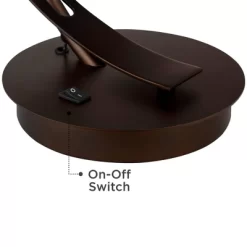 Possini Euro Design Modern Desk Lamps Set Of 2 With USB Port 22 1/2" High Bronze LED Clear Seeded Glass Shade For Bedroom Office -Fashion Home Decor Store GUEST 0ff4c6b4 a5f4 47c0 94cc 5397bebfb4f5