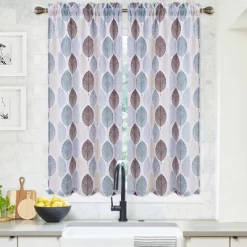 Trinity Kitchen Tier Curtains Window Leaf Pattern Half Window Treatment Set Rod Pocket 11 Trinity Kitchen Tier Curtains Window Leaf Pattern Half Window Treatment Set Rod Pocket -Fashion Home Decor Store GUEST 0ff72007 1f30 4818 9698 aa47c313a00e
