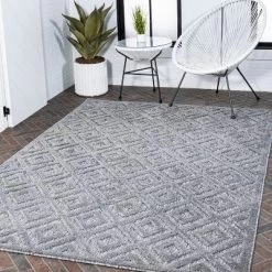 Portmany Neutral Diamond Trellis Indoor/Outdoor Area Rug - JONATHAN Y -Fashion Home Decor Store GUEST 10c8dc47 8937 4f5e 99b0 25db32a581ec