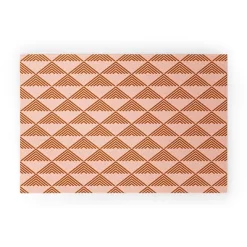 June Journal Triangular Lines In Terracotta Looped Vinyl Welcome Mat - Society6 -Fashion Home Decor Store GUEST 10f1c6d6 99e1 4f8f 9369 9c60c356d39f