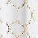 Kate Aurora Metallic Foil Lattice Kitchen Curtain Tier & Valance Set