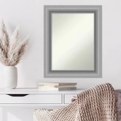 24" X 30" Non-Beveled Peak Polished Nickel Wall Mirror - Amanti Art -Fashion Home Decor Store GUEST 1243c9d5 7f69 4bd6 b52e 35e774ee469d