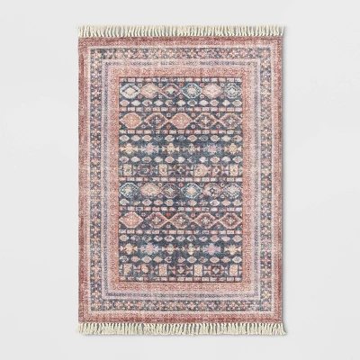 Alexandra Floral Printed Border Persian Rug Blush - Opalhouse™ 6 Alexandra Floral Printed Border Persian Rug Blush - Opalhouse™ - Image 4