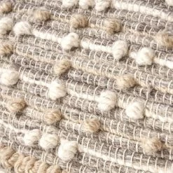 Bonita Large Contemporary Wool And Cotton Pouf Ottoman White/Beige - Christopher Knight Home -Fashion Home Decor Store GUEST 143b4743 87cb 4ad8 b949 fbbf45fc0528