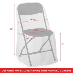 Lann's Linens 100 Pcs Polyester Folding Chair Covers For Wedding/Party - Cloth Fabric Slipcovers