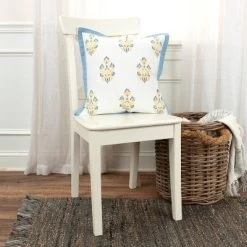 18"x18" Vintage Square Throw Pillow Cover White - Rizzy Home -Fashion Home Decor Store GUEST 152115d5 b708 419d 8bbc ea5a11cdb57e