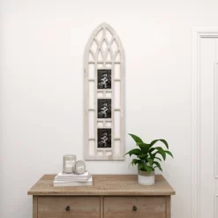 Wood 3 Slot Wall Photo Frame With Window Arch Shape Light Brown - Olivia & May -Fashion Home Decor Store GUEST 15d327b2 23e0 4b5e b117 965685c9c771