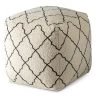 Lattice Square Pouf Cream/Black - Steve Silver Co. -Fashion Home Decor Store GUEST 1929667e 6b85 41ab 84d5 d72384e1422e