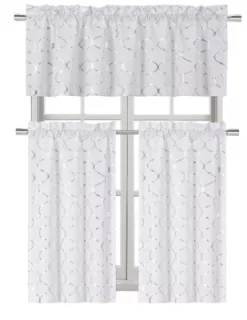 Kate Aurora Metallic Foil Lattice Kitchen Curtain Tier & Valance Set 7 Kate Aurora Metallic Foil Lattice Kitchen Curtain Tier & Valance Set -Fashion Home Decor Store GUEST 19f87755 4d2c 4081 948e 103fca37f5e7