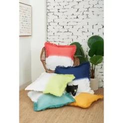 Carol & Frank 22" X 22" Aster Hibiscus Throw Pillow