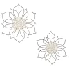 Set Of 2 Metal Floral Wall Decors Black - Olivia & May