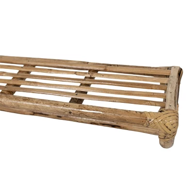 Brown Cane Wall Shelf By Foreside Home & Garden 4 Brown Cane Wall Shelf By Foreside Home & Garden - Image 2