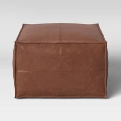 Earl Faux Leather French Seam Ottoman - Threshold™ 9 Earl Faux Leather French Seam Ottoman - Threshold™ -Fashion Home Decor Store GUEST 1ca016c4 48cf 42c5 88cc be9b261971b8