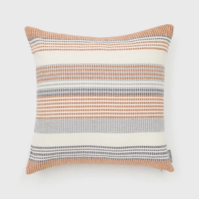 18"x18" Freja Striped Chenille Woven Square Throw Pillow - Evergrace 11 18"x18" Freja Striped Chenille Woven Square Throw Pillow - Evergrace - Image 9