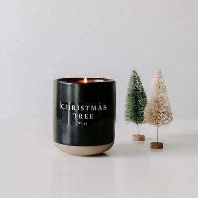 Sweet Water Decor Christmas Tree 12oz Black Stoneware Candle 3 Sweet Water Decor Christmas Tree 12oz Black Stoneware Candle