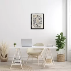 Stupell Industries Flower Blossom Silhouettes Pattern Exhibition Flyer