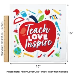 Big Dot Of Happiness Thank You Teachers - Teacher Appreciation Home Decorative Canvas Cushion Case - Throw Pillow Cover - 16 X 16 Inches -Fashion Home Decor Store GUEST 2164c5eb eb0d 46db ad4a a644933ec03e
