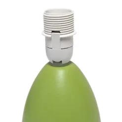9.45" 2pk Petite Ceramic Oblong Bedside Table Desk Lamps With Matching Tapered Drum Shade Green - Creekwood Home -Fashion Home Decor Store GUEST 235890fe 051a 4043 8e62 a8d9f8d292b6
