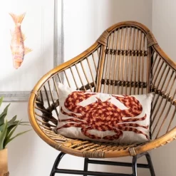 Lilia Lumbar Throw Pillow Beige/Red - Safavieh -Fashion Home Decor Store GUEST 2454f8c9 4d0d 4642 9c5b 8611d6362994