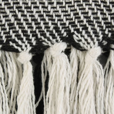 50"x60" Four Square Woven Throw Blanket With Fringe - Design Imports 4 50"x60" Four Square Woven Throw Blanket With Fringe - Design Imports - Image 2