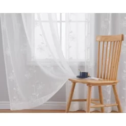 Trinity Semi Sheer Curtains 2 Panels Floral Embroidered Half Translucent Grommet Voile Drapes Farmhouse Window Treatments 13 Trinity Semi Sheer Curtains 2 Panels Floral Embroidered Half Translucent Grommet Voile Drapes Farmhouse Window Treatments -Fashion Home Decor Store GUEST 2682726f 6272 43af ba5b 013b2b449ea2