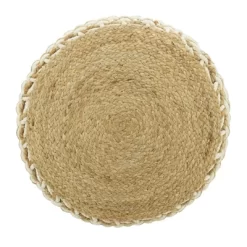 Saro Lifestyle Woven Design Pouf