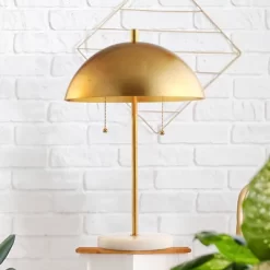 20.7" Metal Dome Table Lamp With Marble Base (Includes LED Light Bulb) Gold/White - Jonathan Y 9 20.7" Metal Dome Table Lamp With Marble Base (Includes LED Light Bulb) Gold/White - Jonathan Y -Fashion Home Decor Store GUEST 26d054b1 16fd 4564 970f 53fad65b81d9